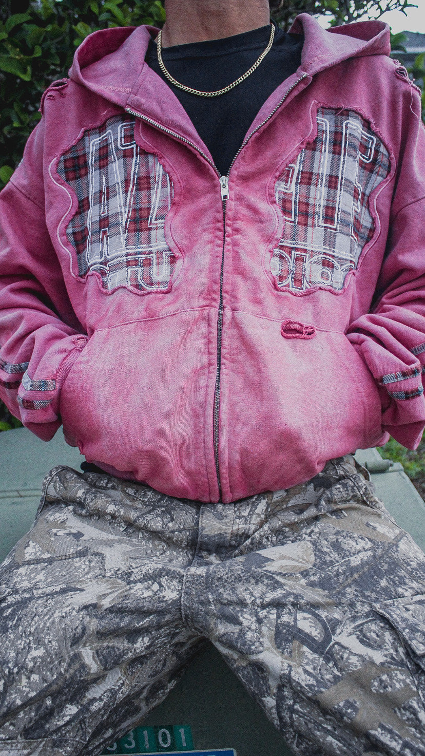 AZELE Pink Colorway zip-up jacket